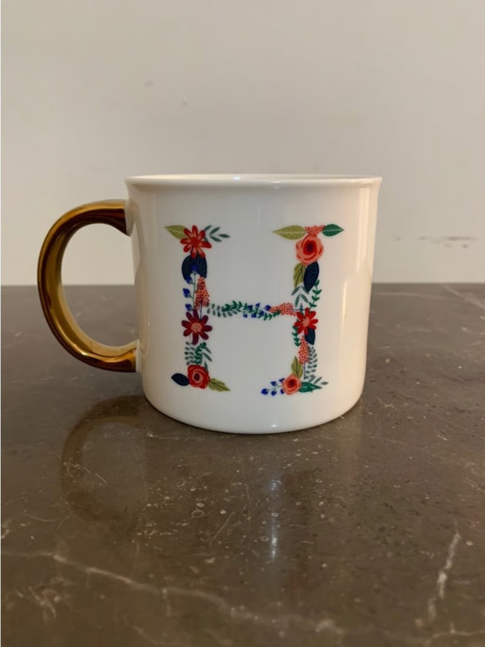Opalhouse Floral Initial 'H' Porcelain Mug
